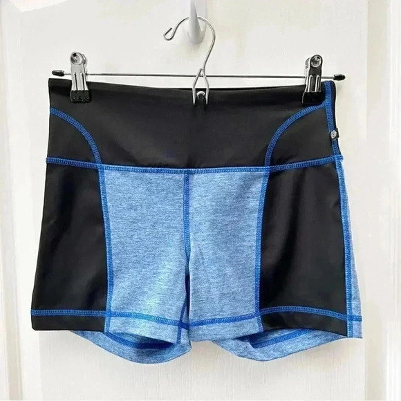 La Vie en Rose Workout Tank Top Shorts 2PC Gym Set Activewear Blue Black XS/S - Picture 6 of 15